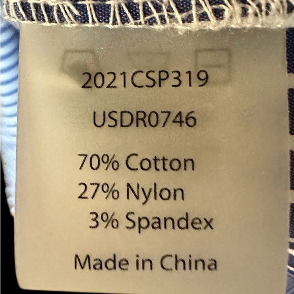 Universal Standard Shirt Dress Poplin Stretch Blue Stripe Button Up 4XS - Picture 12 of 12